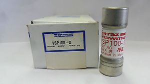 New Lot Ferraz Shawmut VSP100-2 Surge Rated Fuse 100 KA 480 Volts New