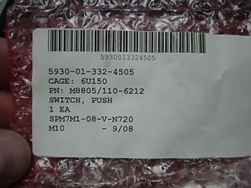 Military Aircraft carrier marine navy mini push button switch M8805 /110-6212