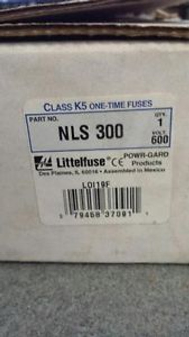 New Littelfuse NLS 300 Class K5 One-Time Fuse 600V