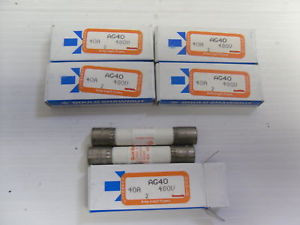 New Lot Shawmut AG40  40 Amp Spa Fuses Bussmann SC-40 480V Class G