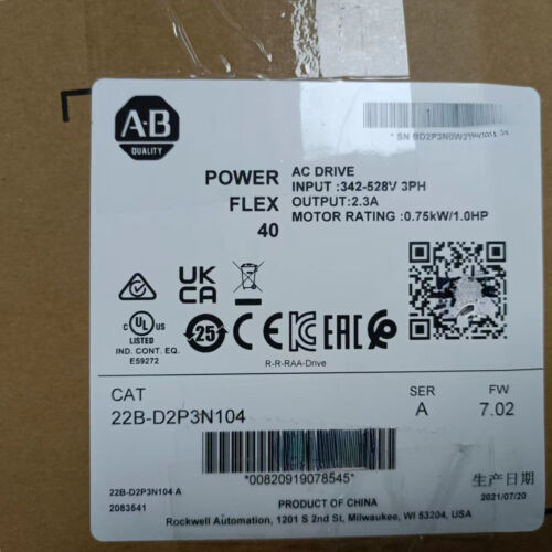 2021  New Powerflex 40 Ac Drive 22B-D2P3N104