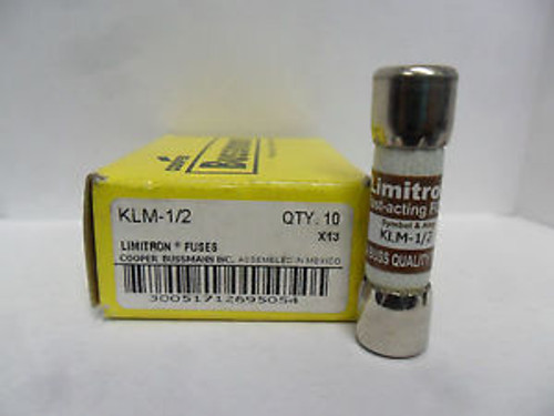 New Lot Bussmann KLM-1/2 Amp Fuses Littelfuse KLKD 1/2 600 Volts New