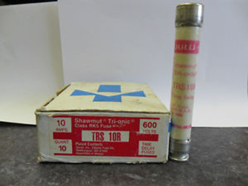 New Lot Shawmut TRS10R  10 Amp Fuses Bussmann FRS-R-10  600V Class RK5 New