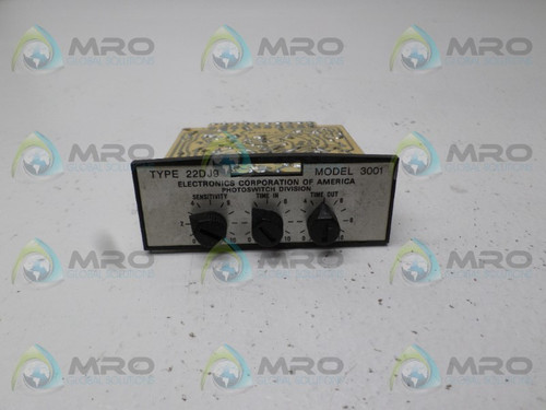 Eca 22Dj9-3001 Photoswitch Time Delay Control Module  Used