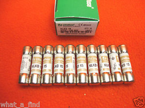 10 Box Lot NEW Littelfuse KLKD-15 Fuse KLK-D-15 KLKD15 15 Amp 600 Volt AC/DC KLM