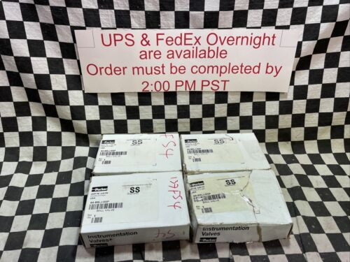 4X Parker 8A-B8Lj-Ssp, 8Ab8Ljssp, Two Way Ball Valve 1/2", Shipsameday #137Fs4
