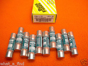 10 Lot NEW Buss FNQ-1/10 Tron Fuse FNQ1/10 1/10 Amp 500 Volt AC Bussmann