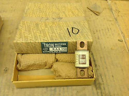 10- Tron KAA-150, KAA150 Rectifier Fuses Fuse 150 Volt, 130 Amp.  NOS