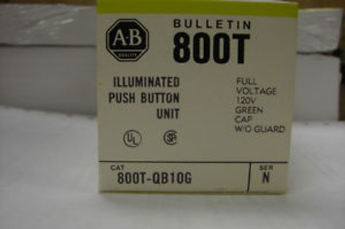 New Allen Bradley 800T-Qb10G Green Illuminated Push Button
