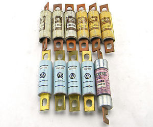 Pack of 11 BUSSMANN KAC-100 TRON RECTIFIER FUSE & LPN-RK 100 TIME-DELAY 100 AMP