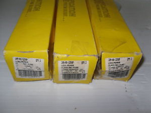 New Lot  Bussmann LPN-RK-125SP 125 Amp Fuses Low-Peak 250 Volts New