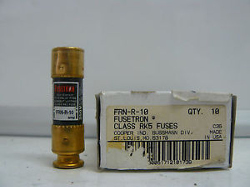 Pack of 10 NEW BUSSMANN COOPER FRN-R-10 FUSE 10A 250V Pack of 10 NEW BUSSMANN COOPER FRN-R-10 FUSE 10A 250V