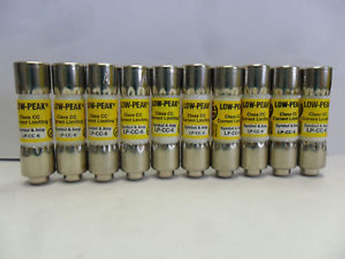 New Lot Bussmann LP-CC LP CC 6 Amp Fuses Class CC 600 Volts Time Delay Low Peak