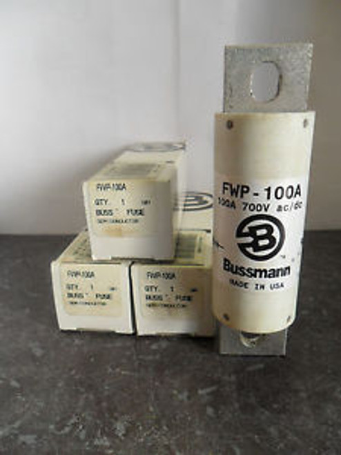 New Lot Bussmann FWP-100A 100 Amp Semiconductor Fuses 700V New