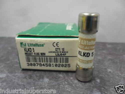 New Lot Littelfuse KLKD 5  Amp Fuses Bussmann KLM 5 600V New