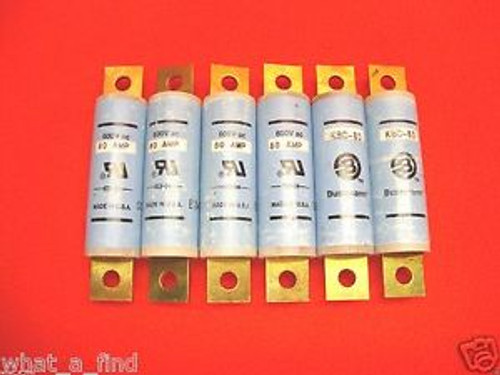 6 NEW Buss KBC-80 Tron Rectifier Fuse KBC80  80 Amp 600 Volt