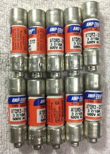 Ferraz Shawmut ATQR3-2/10 Amp, Pack of 10, #1607A1