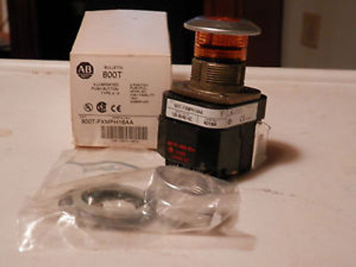 Allen Bradley 800T-Fxmph16Aa Illuminated Pushbutton W/ Amber Cap Nib