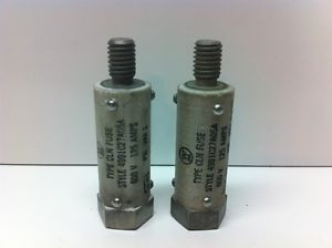LOT (2) NOS WESTINGHOUSE CLN FUSES 125A 600V 4991C27A05A