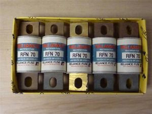 RELIANCE FUSE RFN70 Rectifier Fuses 250 Volts - Box of 5 RFN 70