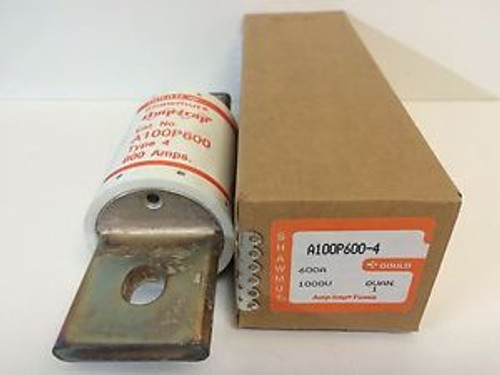 NEW IN BOX GOULD SHAWMUT 600A AMP-TRAP CURRENT LIMITING FUSE A100P600-4
