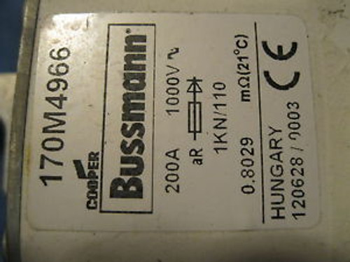 170M4966 cooper bussmann fuse 200A 1000V 1KN/110 NEW