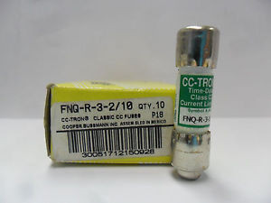 New Lot Bussmann FNQ-R-3 2/10 Amp Fuses Class CC 600 Volts New