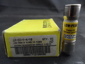 New Lot Bussmann LP-CC-1 4/10 LPCC 1 4/10 Amp Fuses Class CC 600 Volts New