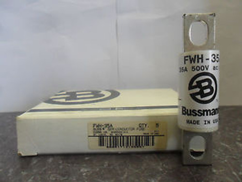New Lot Bussmann Semiconductor Fuses FWH-35A FWH35A 35 Amp 500 Volt AC/DC New