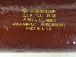 Pack of 6 New GE Medium Voltage Fuses