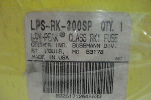 NEW COOPER BUSSMANN LOW PEAK LPS-RK-300SP FUSE