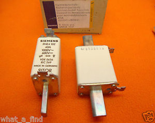 2 Lot New Siemens 3NE4-102 Fuse Link 3NE4102 40 Amp  1000 Volt AC 600 V DC