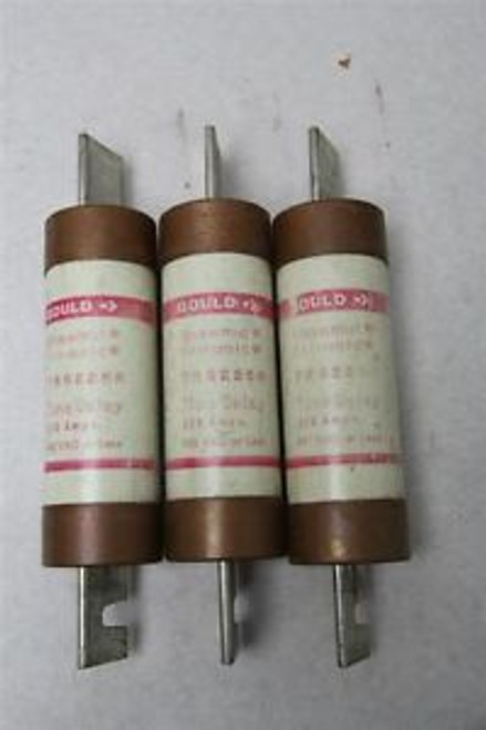 Pack of (3) NEW Gould Shawmut Tri-Onic TRS225R 600V Class RK5 Time-Delay Fuses