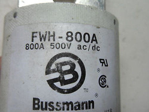 (X4-1) 1 NEW BUSSMANN FWH-800A SEMICONDUCTOR FUSE