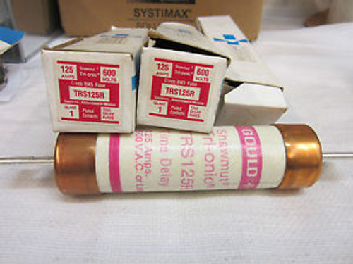Pack of 3 SHAWMUT TRI-ONIC TRS125R TIME DELAY FUSES 125A 600V