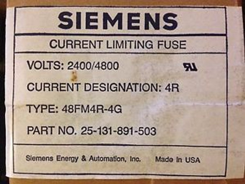 Siemens (48FM4R-4G) Current Limiting Fuse, New