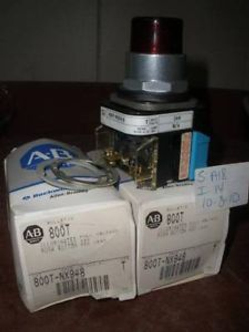 2 Nib Allen Bradley Illum Pushbutton Switch 800T-Nx948