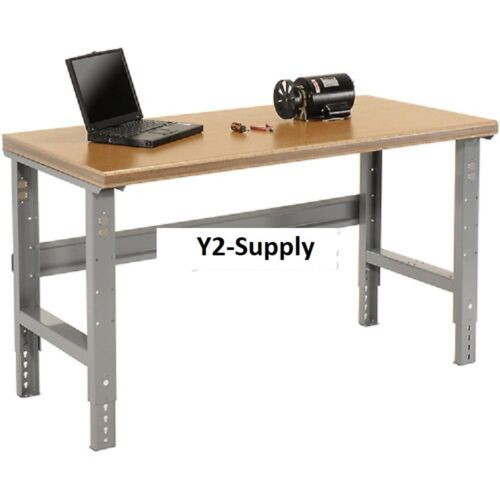 New 72"W X 36"D Shop Top Safety Edge Work Bench-Adj Hgt-1-3/4" Top-Gray!