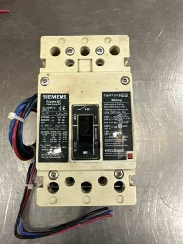 Siemens Heg3B080 80A Circuit Breaker Heg3B080