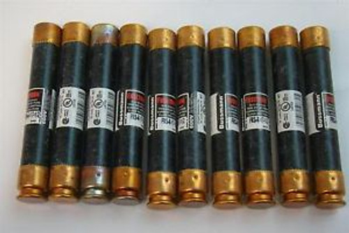 (10) Fusetron Dual-Element Time-Delay Fuse Current Limiting 600V FRS-R-17-1/2