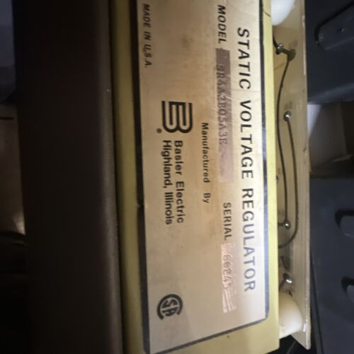 Basler Electric Sr4A2E05A3E Sr4A Sr4 Ave Regulator