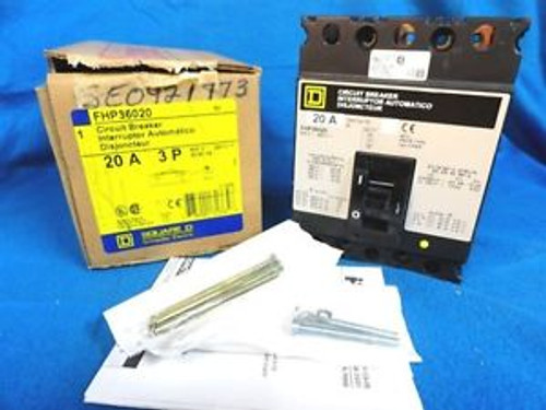 Square D (NEW) CIRCUIT BREAKER  TYPE FHP36020  AMP 20  VAC 600  POLES 3