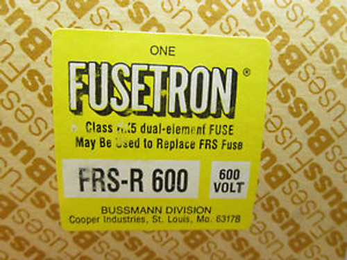 Bussmann Fusetron FRS-R-600 Amp Fuses 600 Volts New In Box