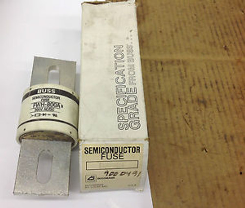 1- BUSS FWH-800A Semiconductor Fuse 500V AC/DC, 800A. NEW IN BOX