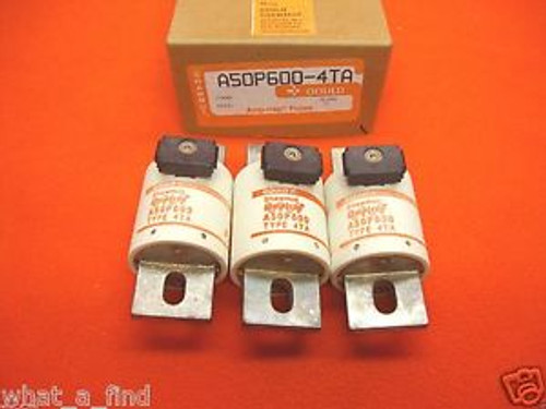 3 Lot NEW Shawmut A50P600-4TA Fuse A50P-600-4TA 600 Amp 500 Volt