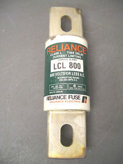 RELIANCE TIME DELAY FUSE CAT# LCL800 800A 600V NOB