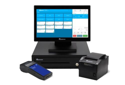 Epos Now Eposnow Pos Touch Screen Terminal W/ Cust Screen, Cash Drawer & Printer