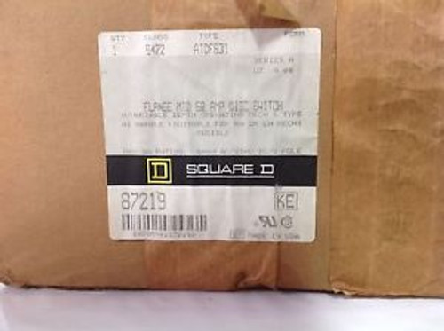 SQUARE D FUSEABLE DISCONNECT SWITCH SER A New 9422 ATDF631