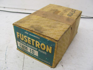 BOX OF 100 BUSSMANN FUSETRON ( FNM 10 FNM10 FNM-10 ) 250V 10A NEW