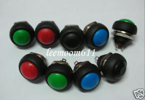200,Red/ Green/ Blue/ Black Push Button Horn Switch,M33